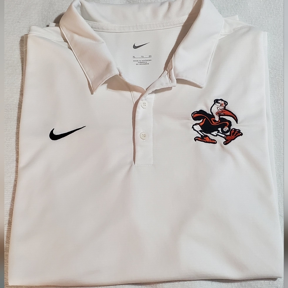 Nike White Polo Shirt with Embroidered Logo
